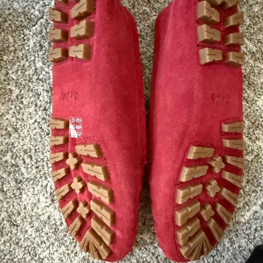 Coach Red Suede Moccasin Loafers women’s size 7 - Picture 4 of 9